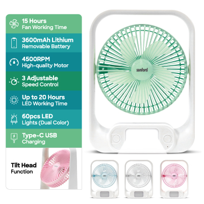 پنکه شارژی سانفورد مدل ۶۶۵۲