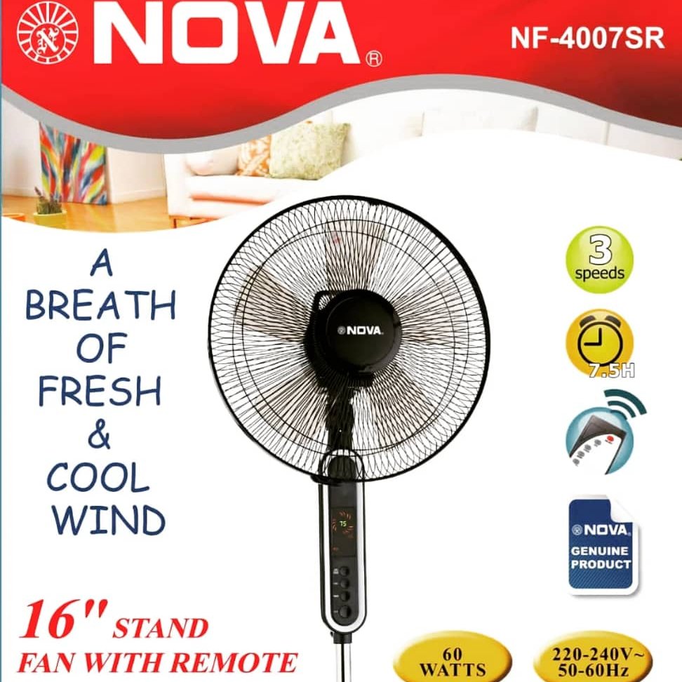 پنکه ایستاده کنترل دار نوا مدل ۴۰۰۷